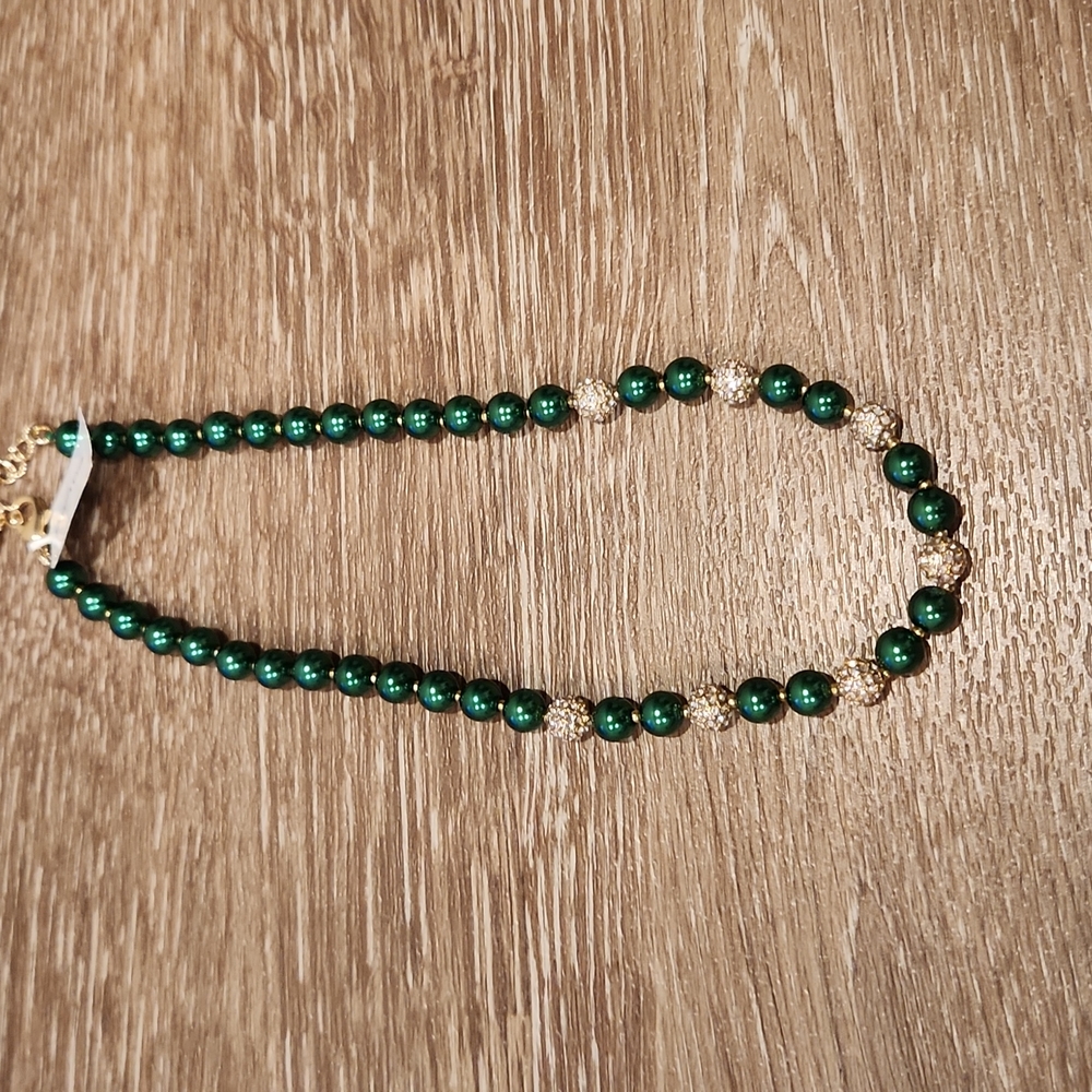 Charter Club Pearl Imitation Green Necklace